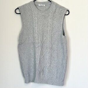 Prato Gray Knit Sweater Vest - S/M